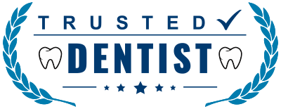Trusted Dentist Badge Blue